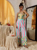 Pink Blue Stripe Trouser
