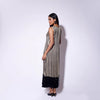 Black White Sequinned Midi Dress