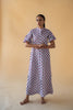 Geometric Print Shirt Dress - Purple
