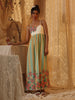 Yellow Blue Strip Spaghetti Dress