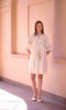 Navy Dress - Beige