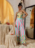 Pink Blue Stripe Trouser
