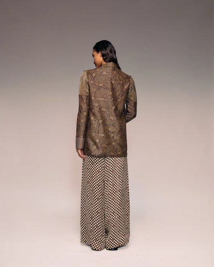 Ajrakh Check Wide Trouser