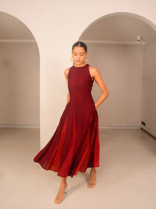 Ami Modal Panelled Dress