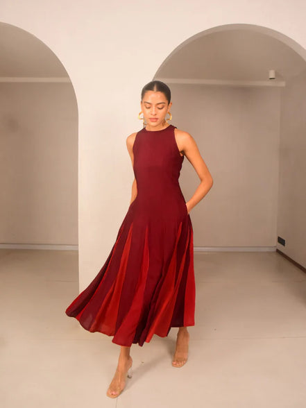 Ami Modal Panelled Dress