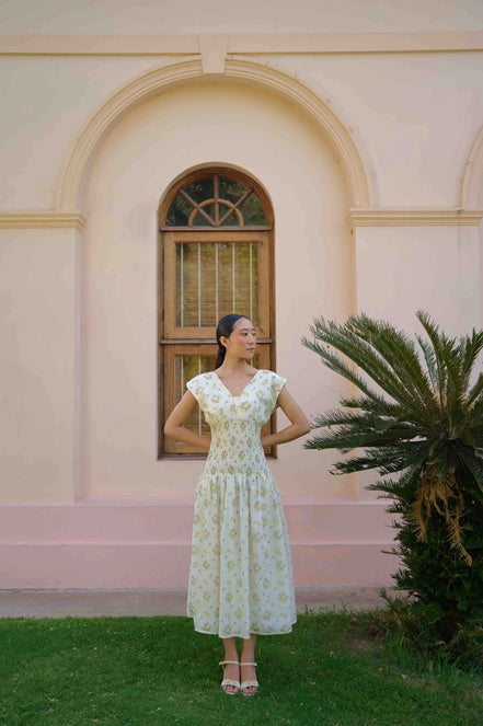 Annie Dress and Jacket Set - Lemon Print