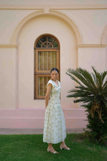 Annie Dress and Jacket Set - Lemon Print