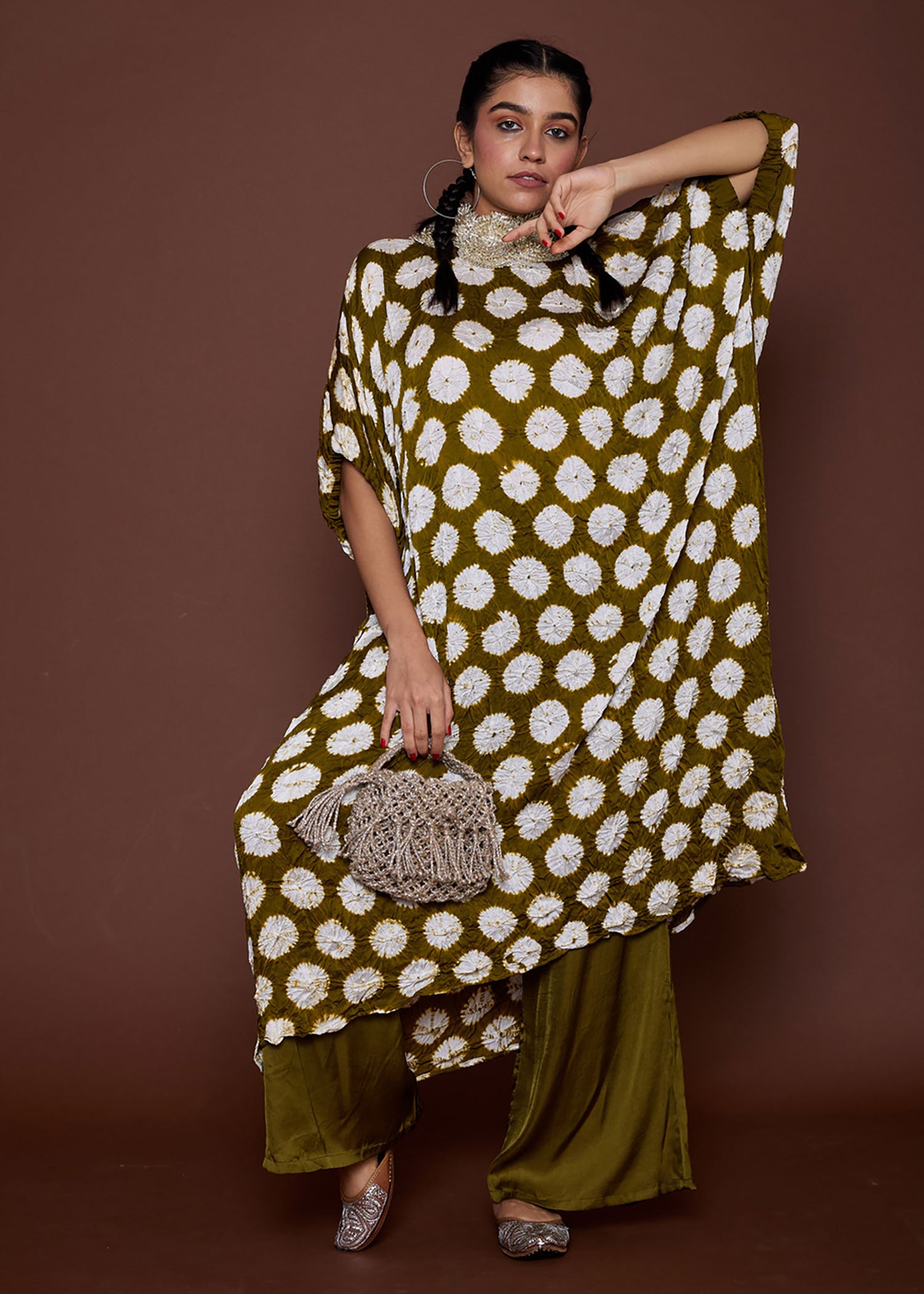 Bandhani Rosetta Kurta and Pant Set – Chakri