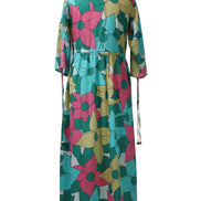 Big Floral Allover Drawstring Dress