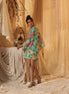 Big Floral Cotton Net Kaftan Set