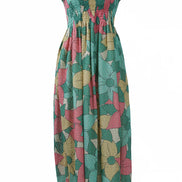 Big Floral Cotton Net Tube Dress
