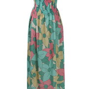 Big Floral Cotton Net Tube Dress