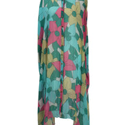 Big Floral Kaftan Shirt Dress