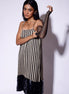 Black White Sequinned Spaghetti Dress