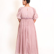 Coral Dress Mul Cotton - Ash Pink