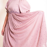 Coral Dress Mul Cotton - Ash Pink