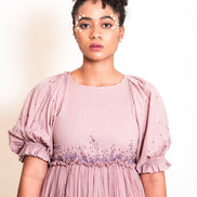 Coral Dress Mul Cotton - Ash Pink