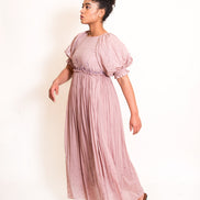 Coral Dress Mul Cotton - Ash Pink