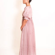 Coral Dress Mul Cotton - Ash Pink