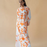Camel Print Long Dress