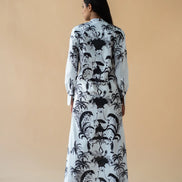 Camel Print Long Dress