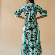 Camel Print Shirt Dress