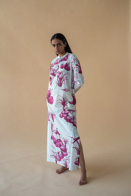Chinese Print Long Dress