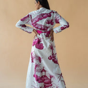 Chinese Print Long Dress