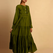 Dhari Dress - Green