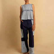 Dain Set ( Top & Pant )- Blue