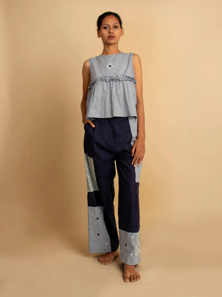 Dain Set ( Top & Pant )- Blue
