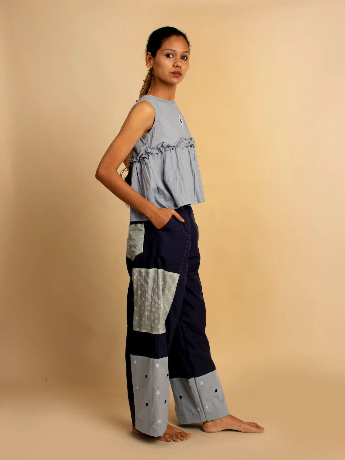 Dain Set ( Top & Pant )- Blue