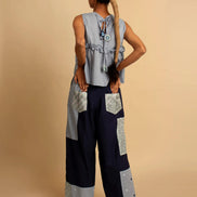 Dain Set ( Top & Pant )- Blue