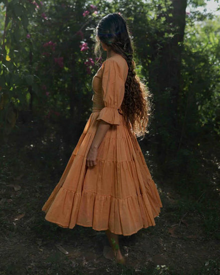 Daliso Set - Top and Skirt - Orange