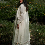 Dara Set - Dress and Jacket - Beige With Green