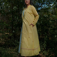 Dara Set - Dress and Jacket - Blue With Yellow