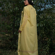 Dara Set - Dress and Jacket - Blue With Yellow