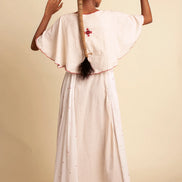 Desai Dress - Beige Handwoven