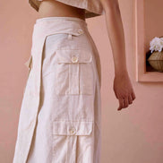 Edwin Top and Skirt Set - Beige