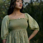 Erelah Set - Top and Pants Green and Beige