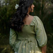 Erelah Set - Top and Pants Green and Beige