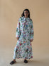 Flower Print Fly Jacket and Long Dress