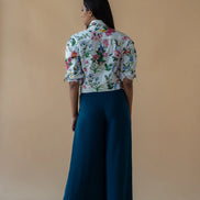 Flower Print Fly Jacket and Long Dress
