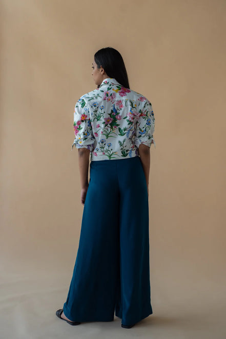 Flower Print Fly Jacket and Long Dress