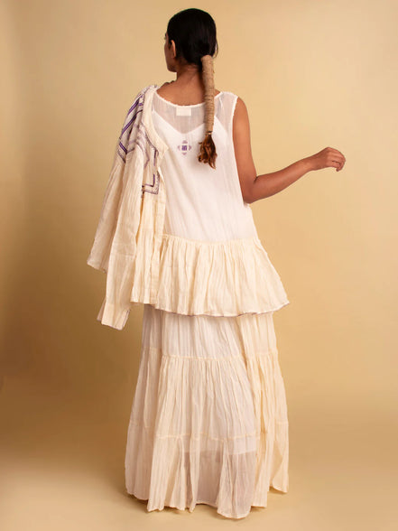 Gowda Set (Dress + Jacket) - Beige