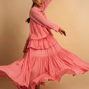 Gowda Set (Dress + Jacket) - Pink
