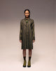 Green Black Stripe Shirt Dress
