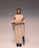 Ivory Crushed Tassel Scarf Dress