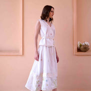 Jim Top and Skirt Set - White