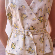 Jim Top and Skirt Set - Lemon Yellow Printed
